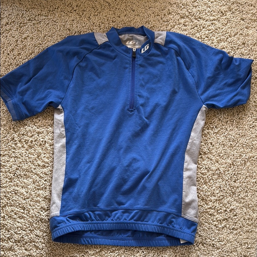Blue and Gray Cycling Jersey (kids large)